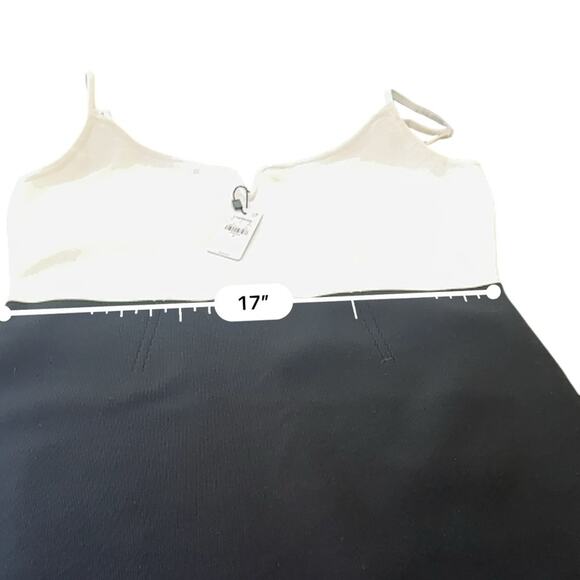 Express Body Contour Color Block V-Wire Sleeveless Midi Sweater Dress Size Large - Picture 11 of 14